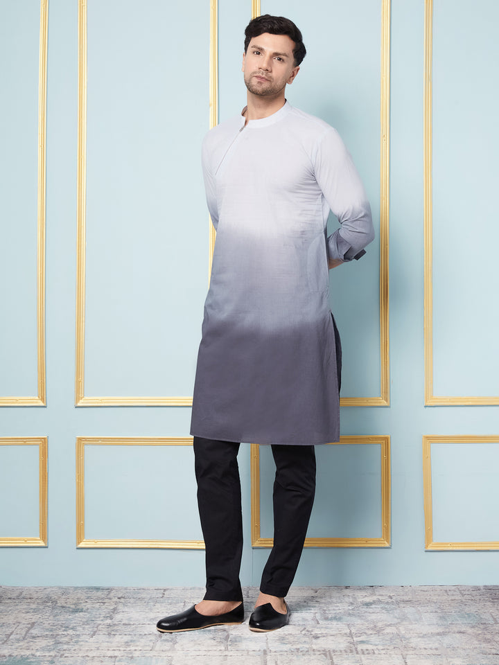 Ombre Dyed Pure Cotton Kurta