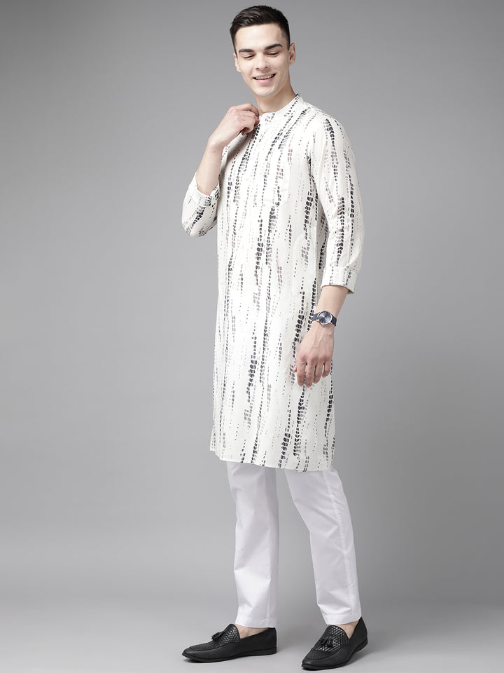 Straight Tie and Dye kurta with Pyjama