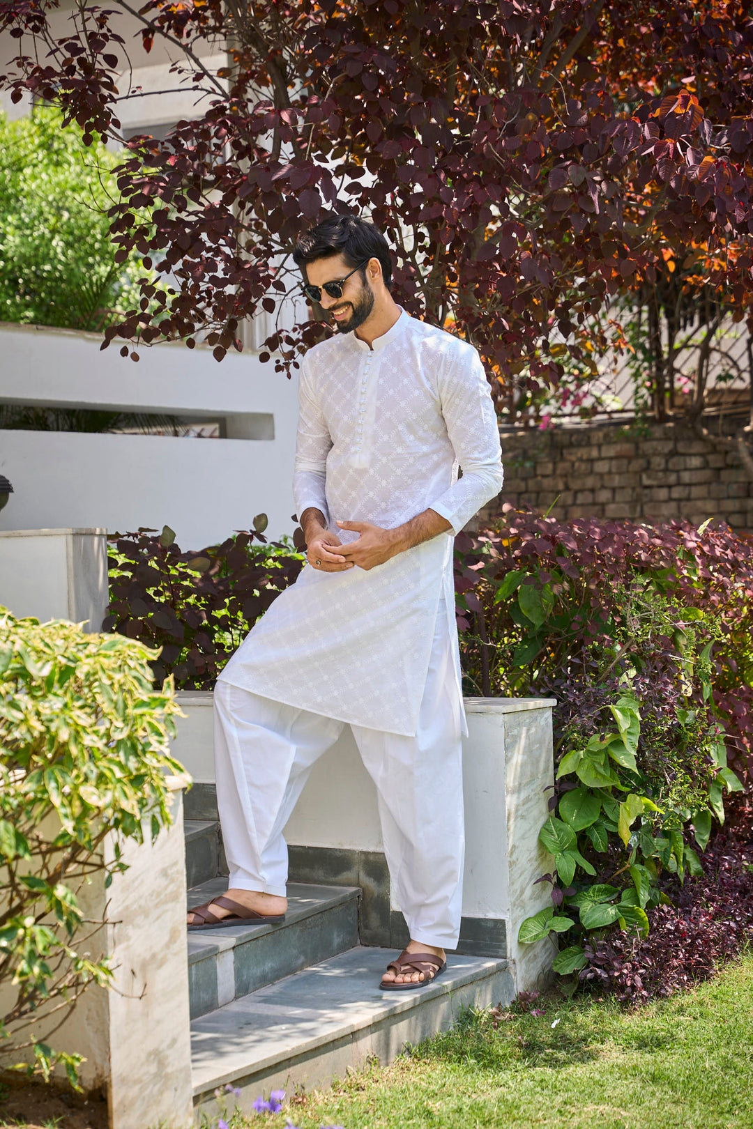 Pure Cotton Chikankari Embroidered Straight kurta