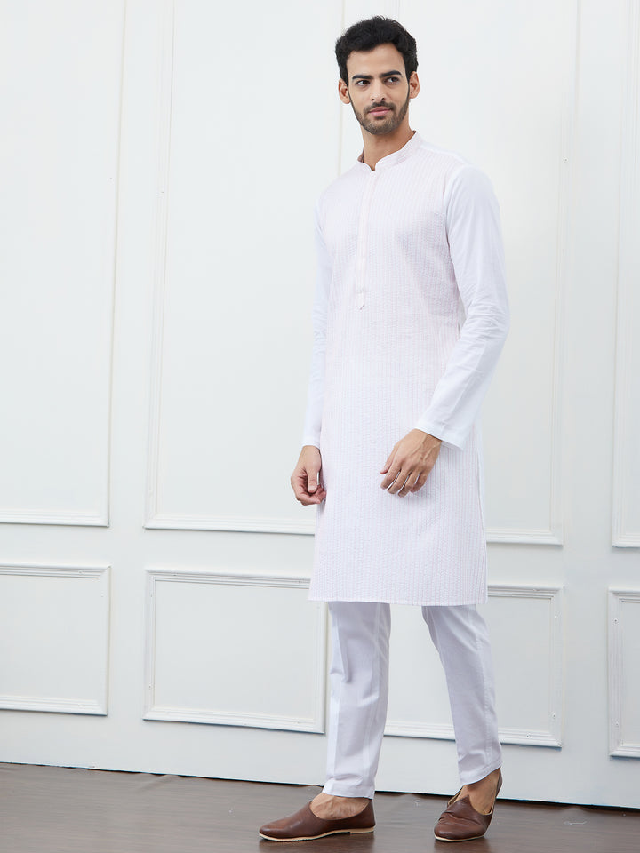 Sequin and Thread Work Pure Cotton Kurta