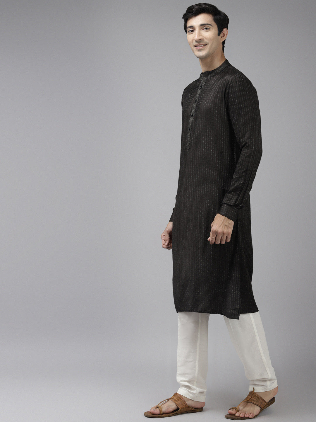 Silk Woven Straight Kurta