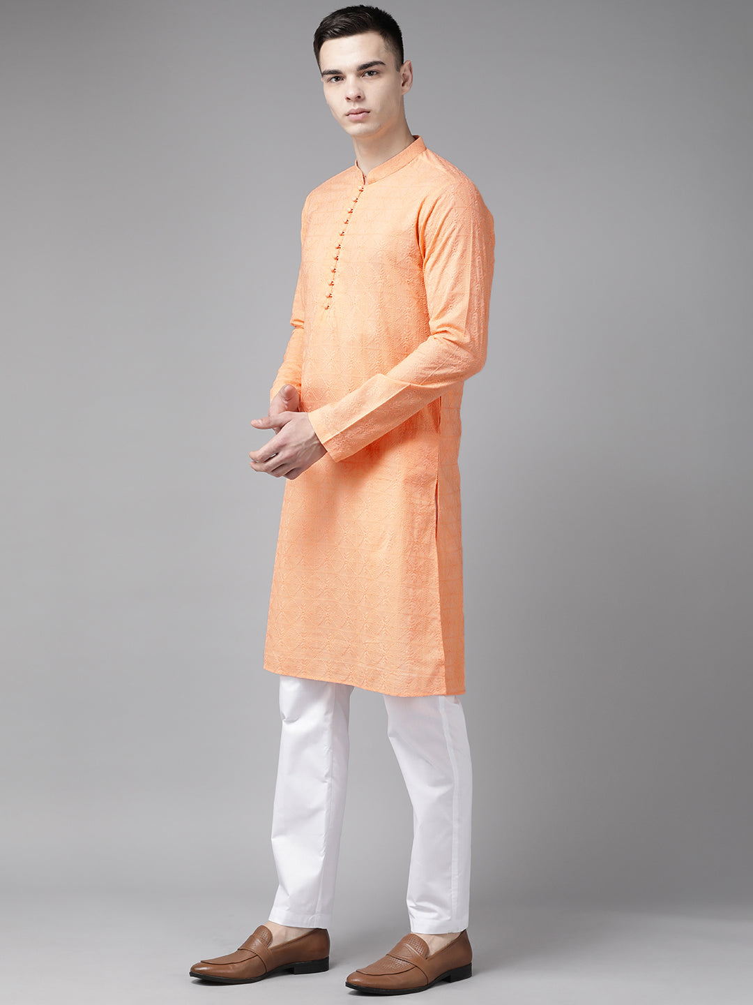 Pure Cotton Chikankari Embroidered Straight kurta