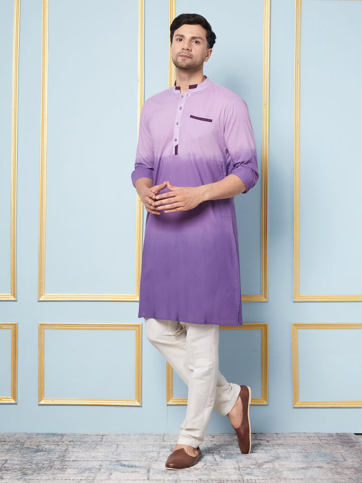 Ombre Dyed Pure Cotton Kurta