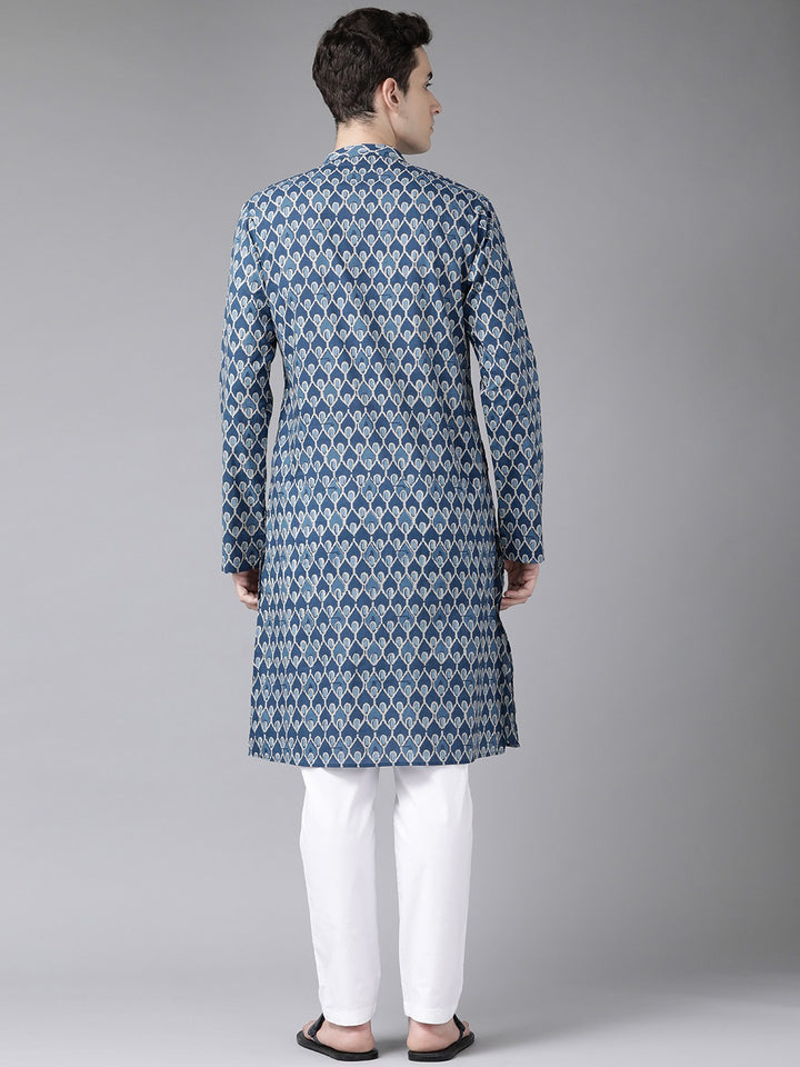 Printed Straight kurta with pyjama