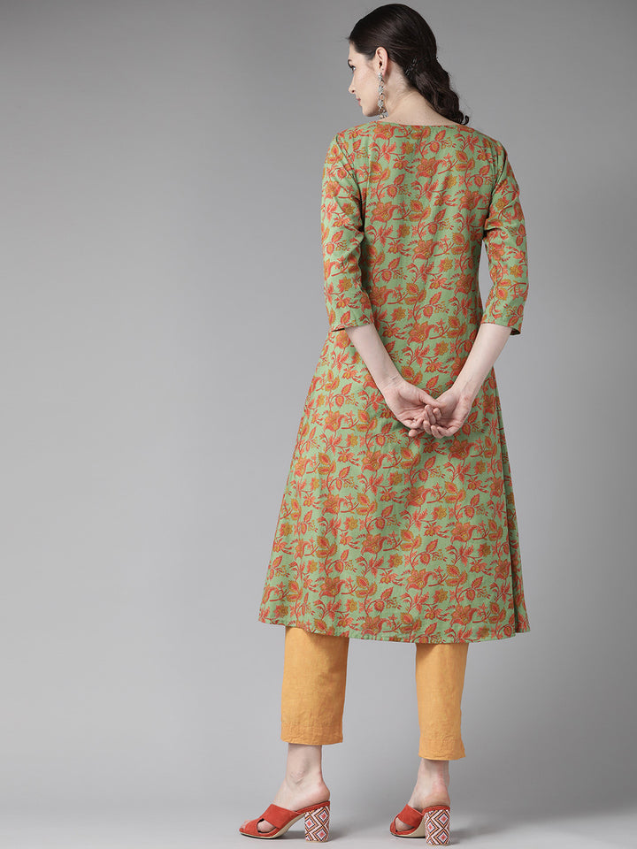 Floral Printed A-line kurta