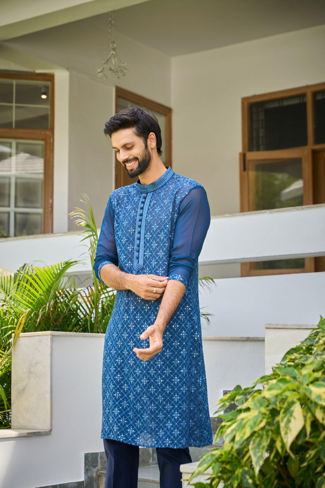 Sequins Embroidered Straight Kurta