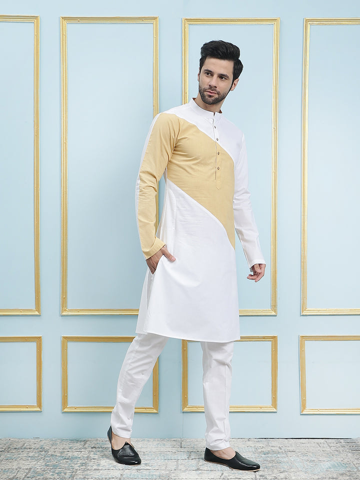 Solid Pure Cotton Straight Kurta with Princess Panel