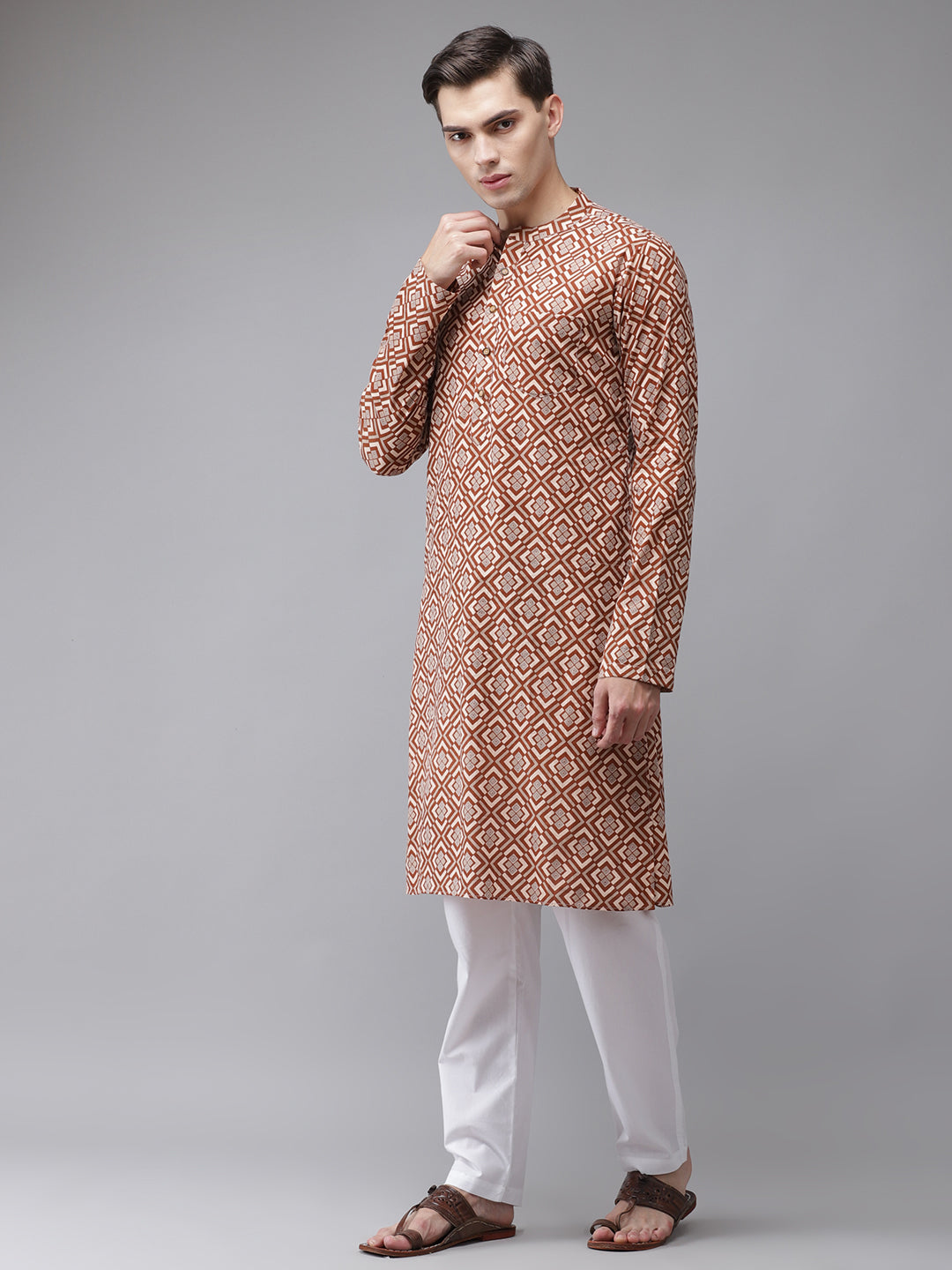 Printed Straight kurta with pyjama