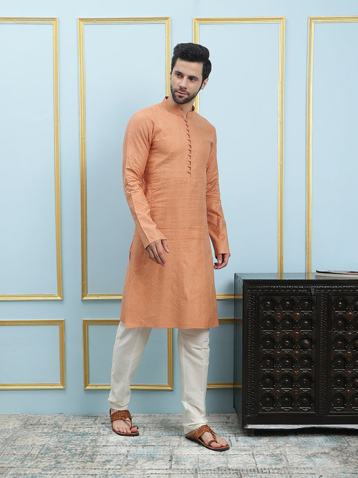 Thread Work Pure Cotton Kurta with Pyjama