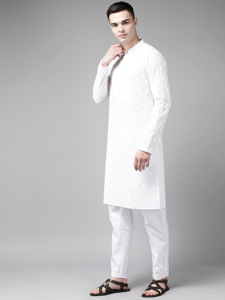 Pure Cotton Chikankari Embroidered Straight kurta