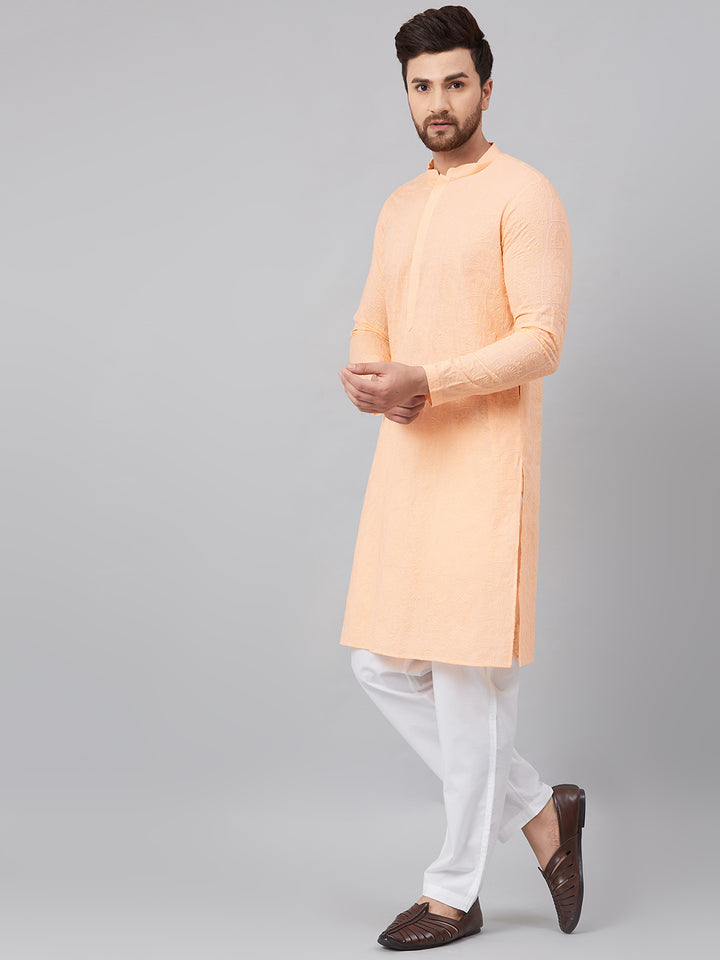 Chikankari Embroidered Straight kurta