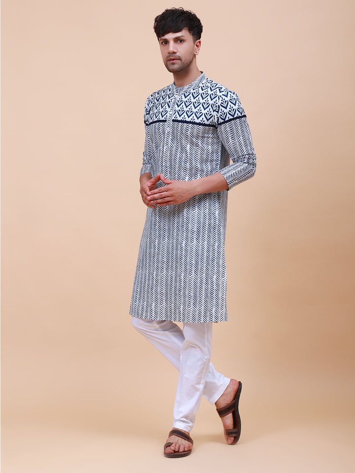 Printed Straight Cotton Kurta