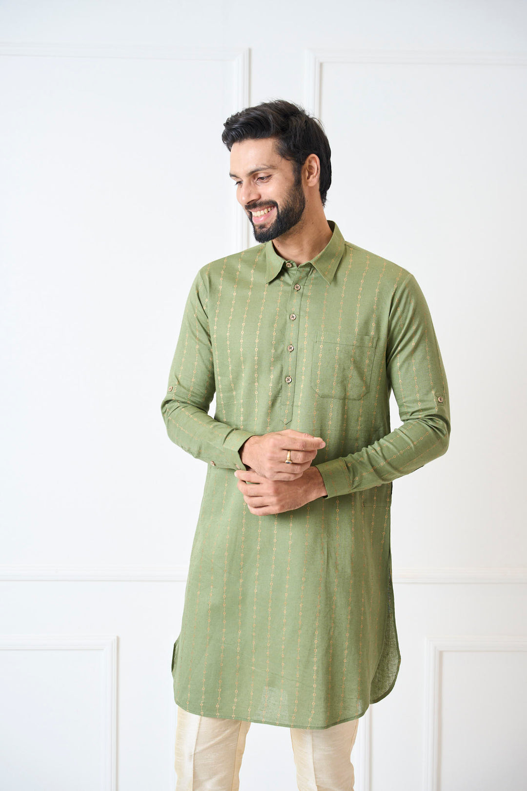 Pure Cotton Printed Pathani Kurta