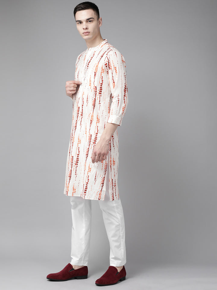 Straight Tie and Dye kurta with Pyjama