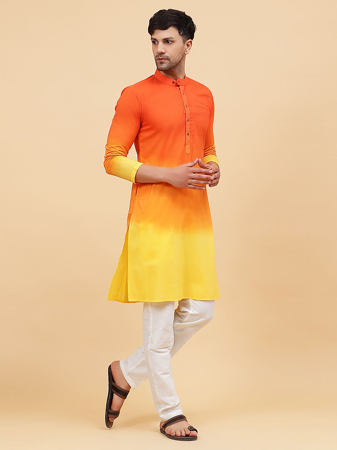 Ombre Dyed Pure Cotton Kurta