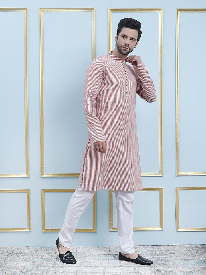 Thread Work Pure Cotton Kurta with Pyjama