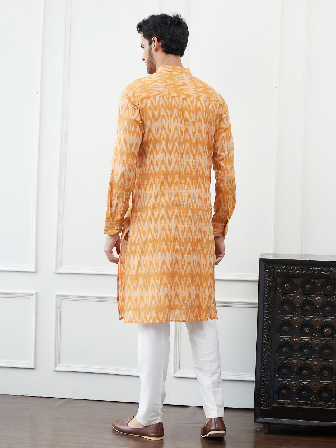 Printed Pure Cotton Straight Kurta with Pyjama