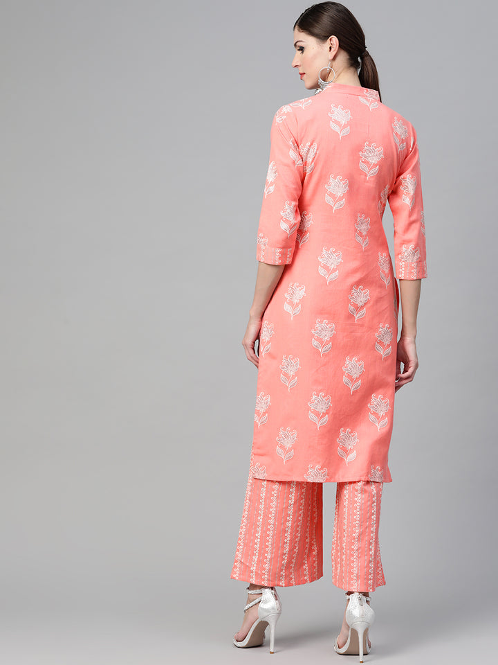 Printed Straight kurta with Palazzo