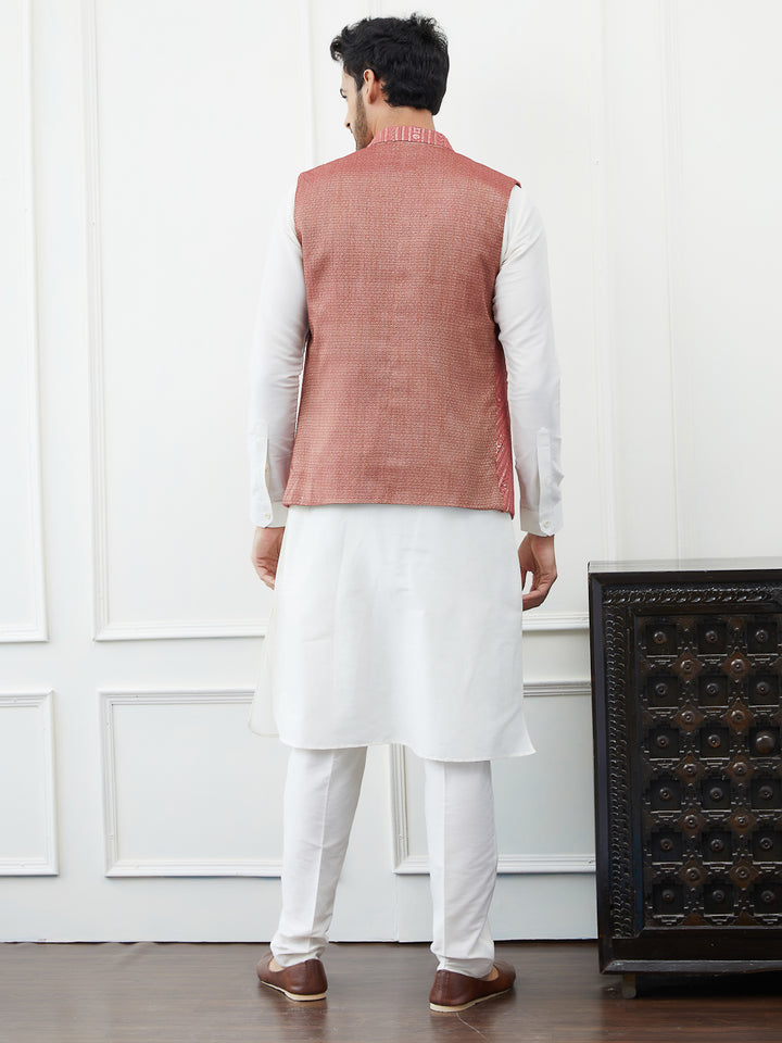 Sequins Embroidered Nehru Jacket