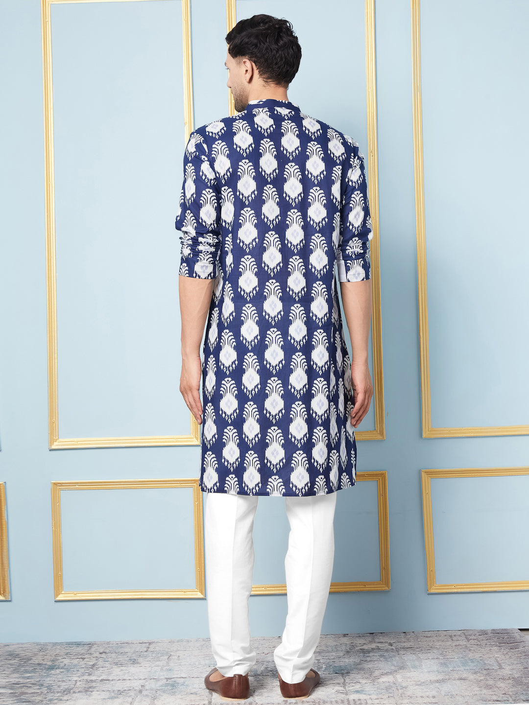 Ikat Printed Cotton Kurta