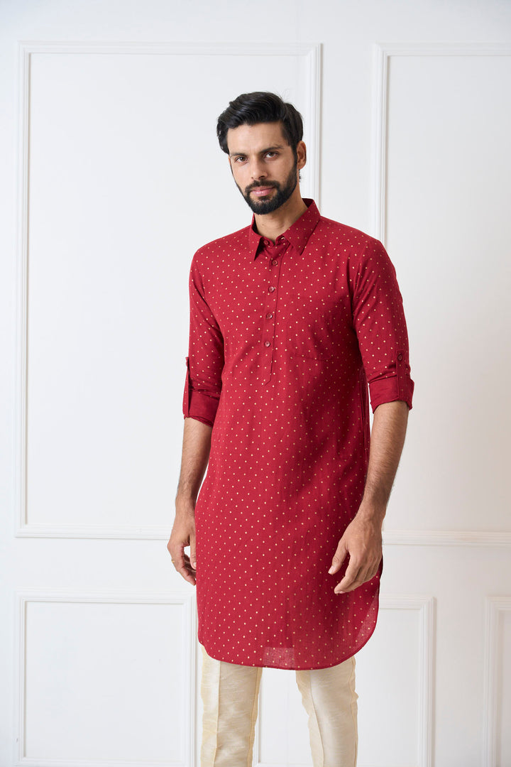 Pure Cotton Printed Pathani Kurta