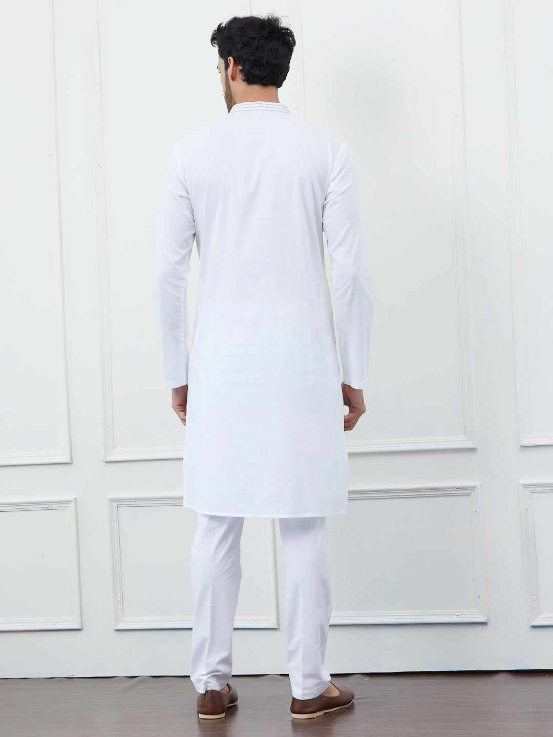 Sequin and Thread Work Pure Cotton Kurta