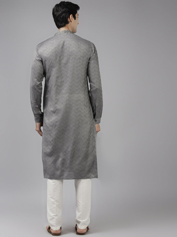 Silk Woven Straight kurta with Pyjama