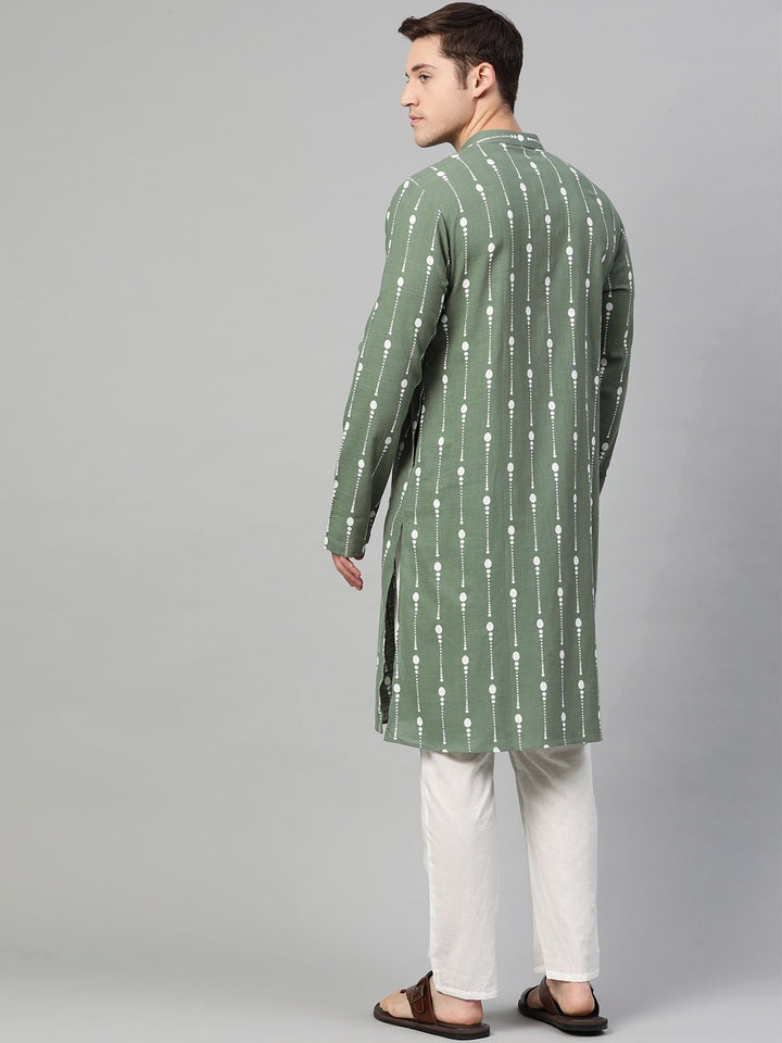 Printed Straight kurta with Pyjama