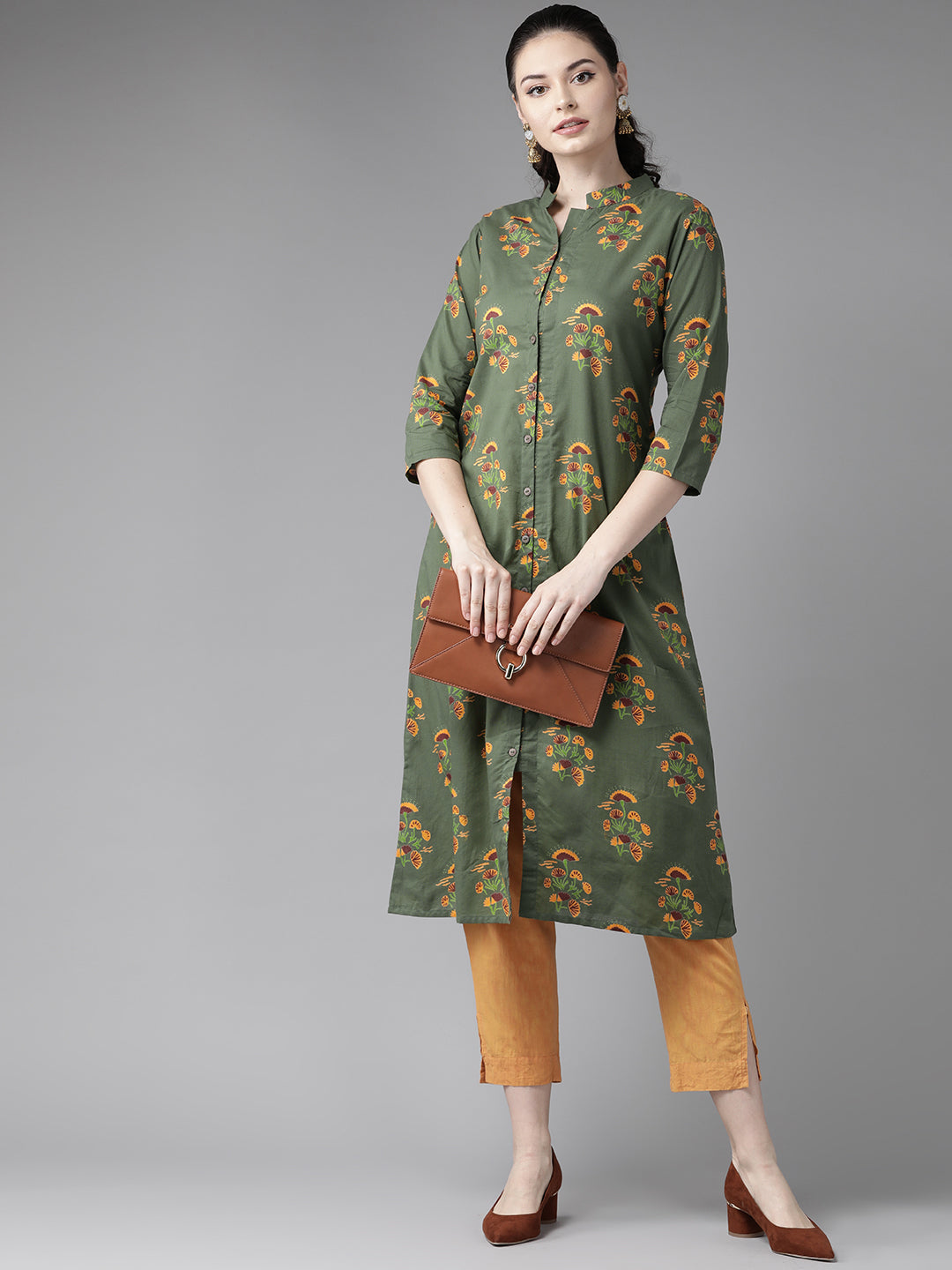 Floral Printed A-line kurta