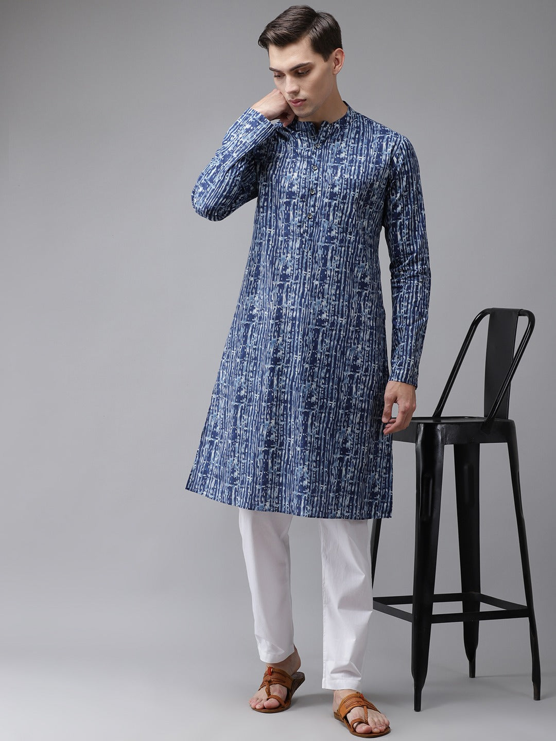 Pure Cotton Printed Regular kurta with trouser