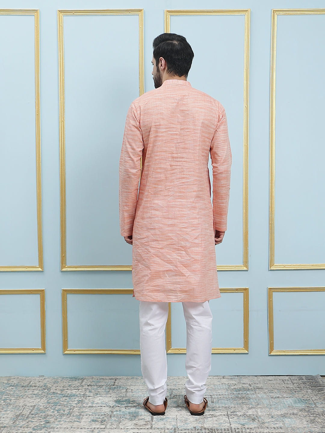 Solid Pure Cotton Straight Kurta with Pyjama