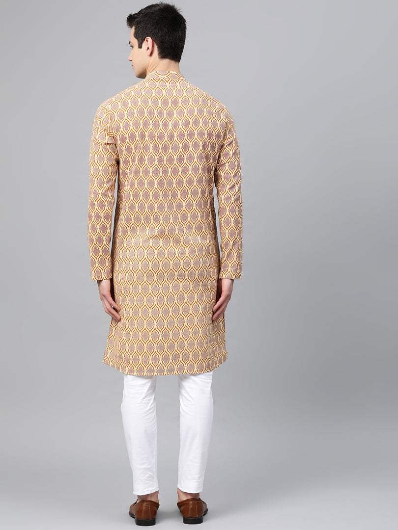 Printed Straight Kurta with Pyjama