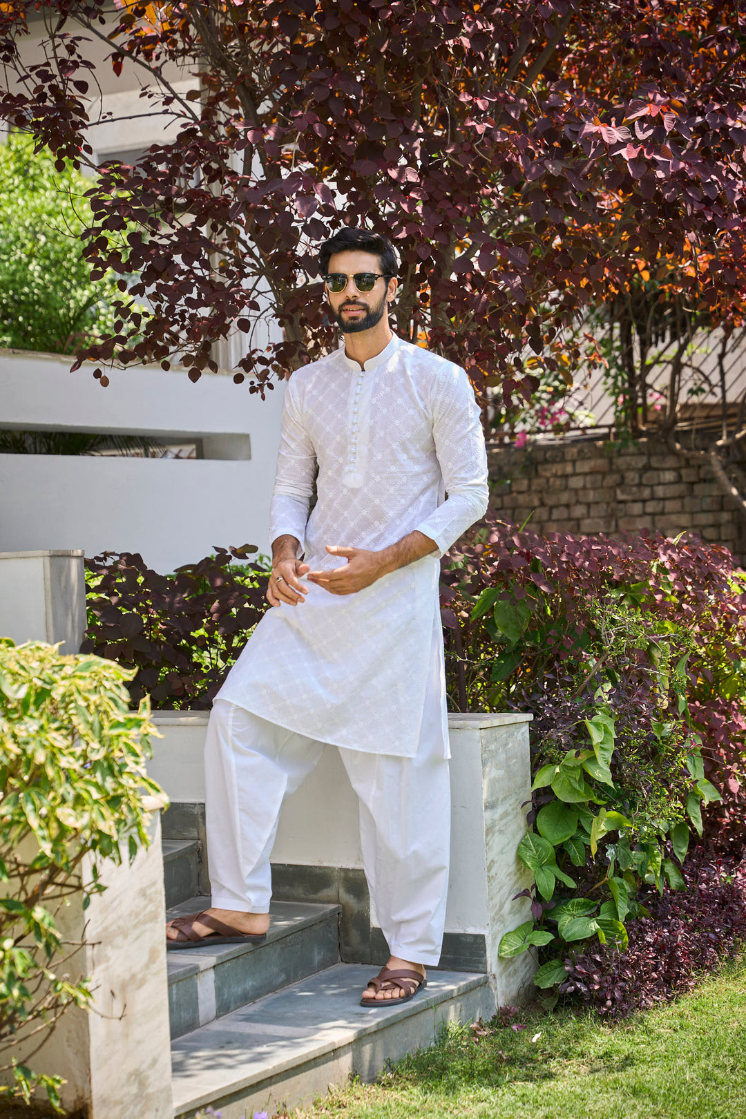 Pure Cotton Chikankari Embroidered Straight kurta