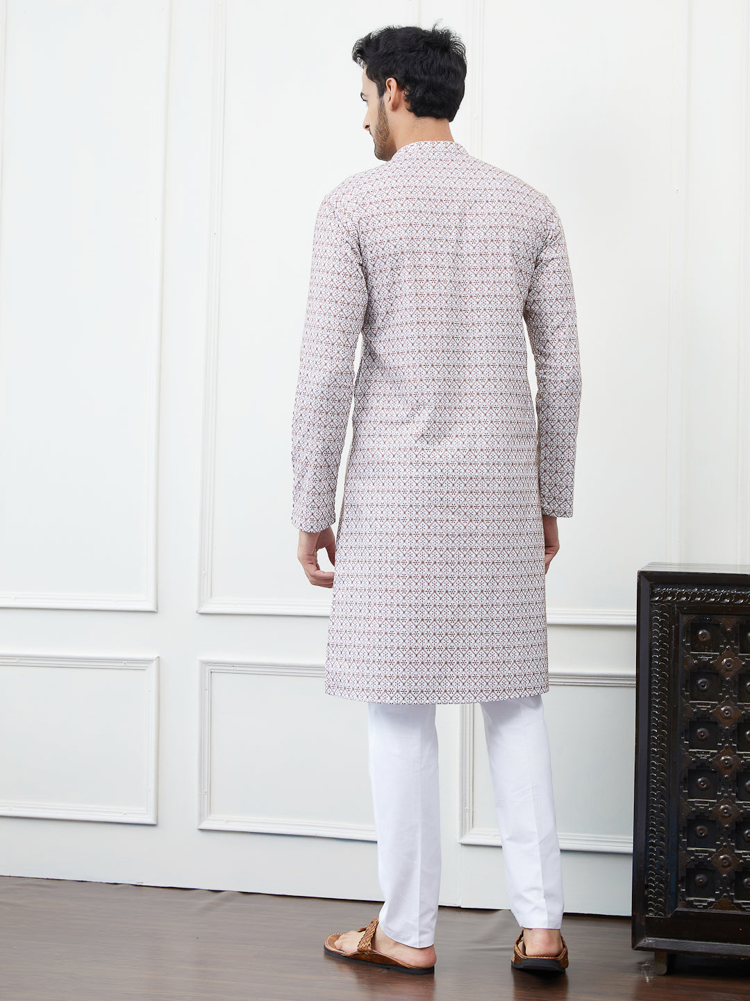 Embroidered Pure Cotton Straight Kurta