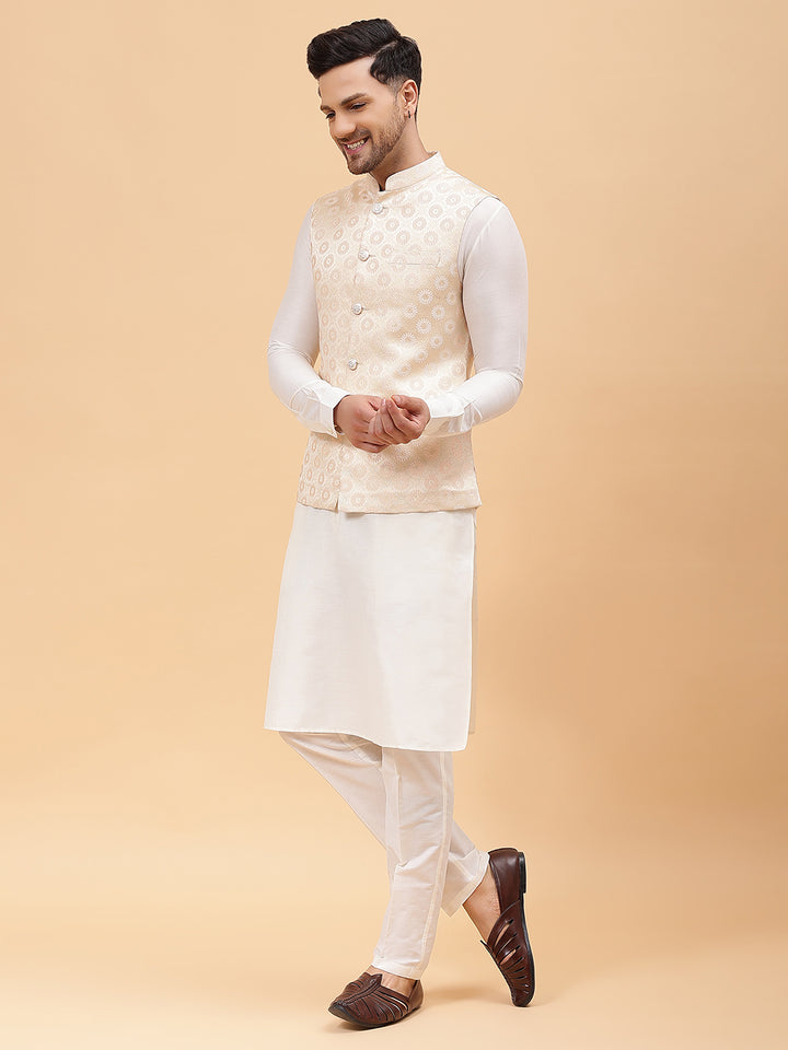 Woven Jacquard Nehru Jacket