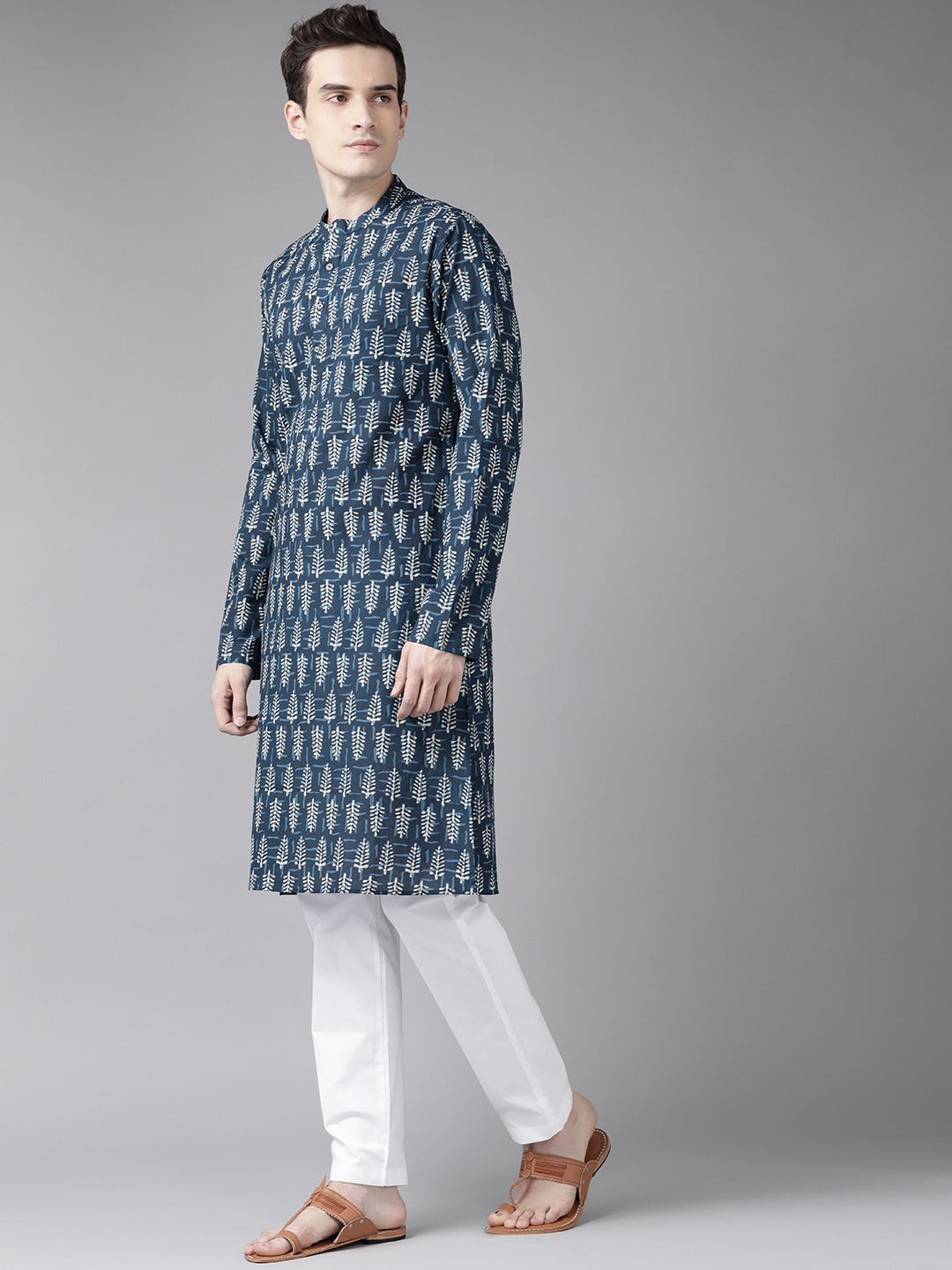 Printed Straight kurta with pyjama