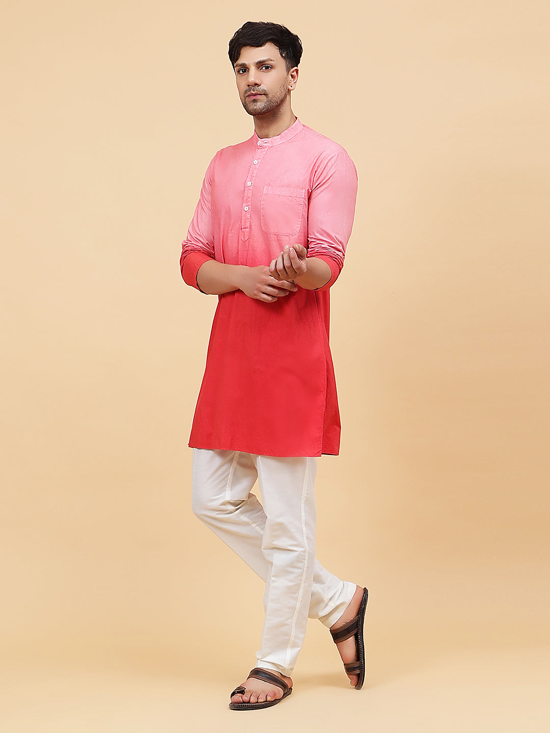 Ombre Dyed Pure Cotton Kurta