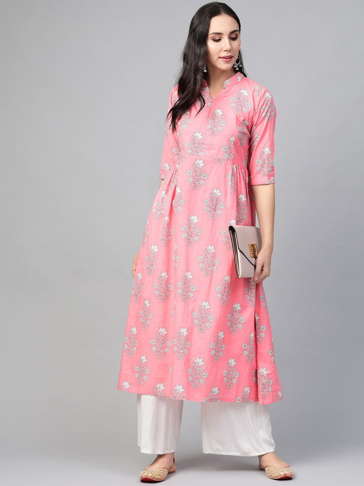 Printed A-line kurta