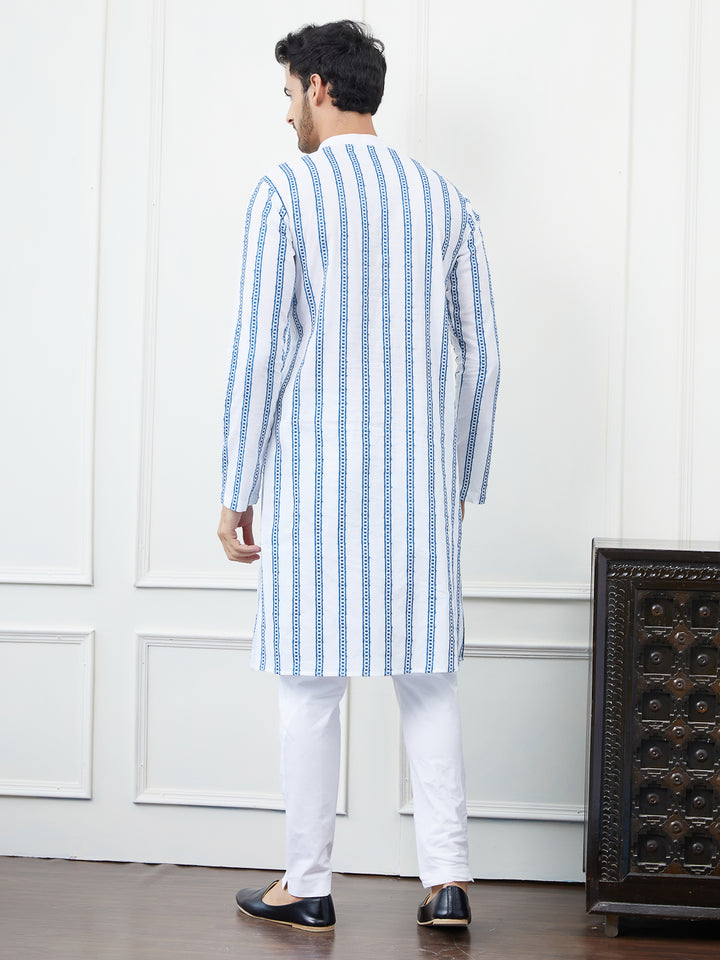 Embroidered Pure Cotton Straight Kurta