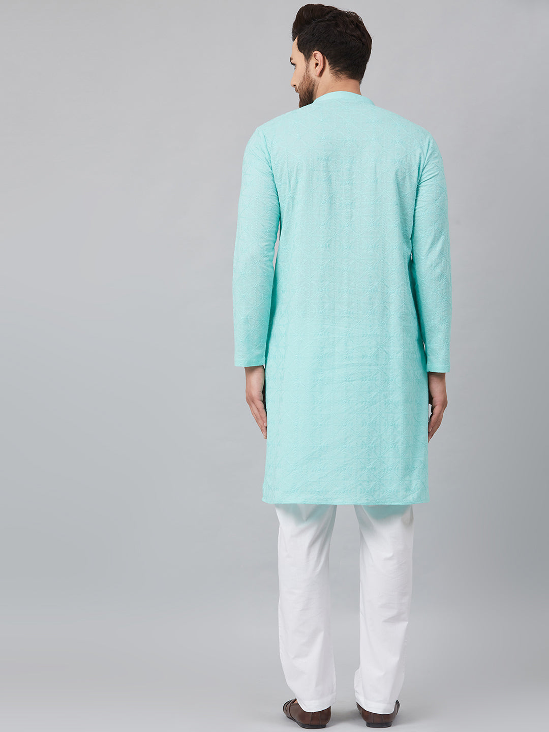 Chikankari Embroidered Straight kurta with Pyjama