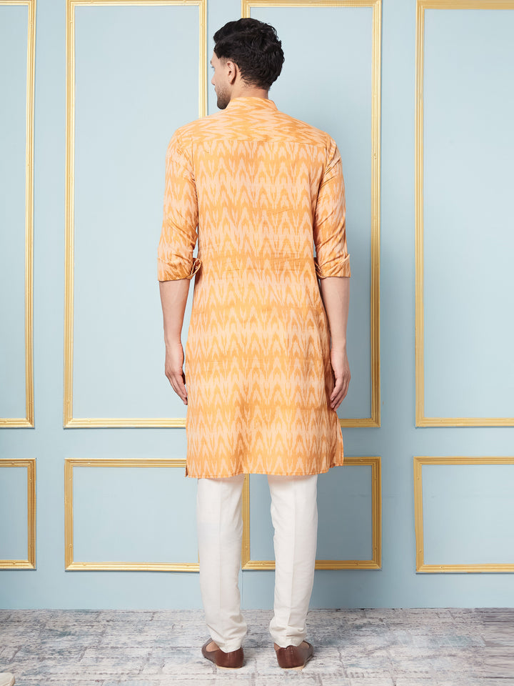 Ikat Printed Cotton Kurta