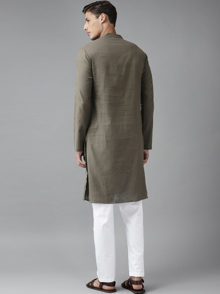 Cotton Slub Straight kurta with Pyjama