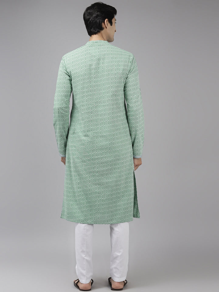 Printed Pure Cotton Straight kurta with Pyjama