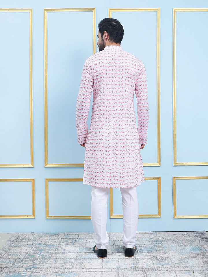 Embroidered Pure Cotton Straight Kurta