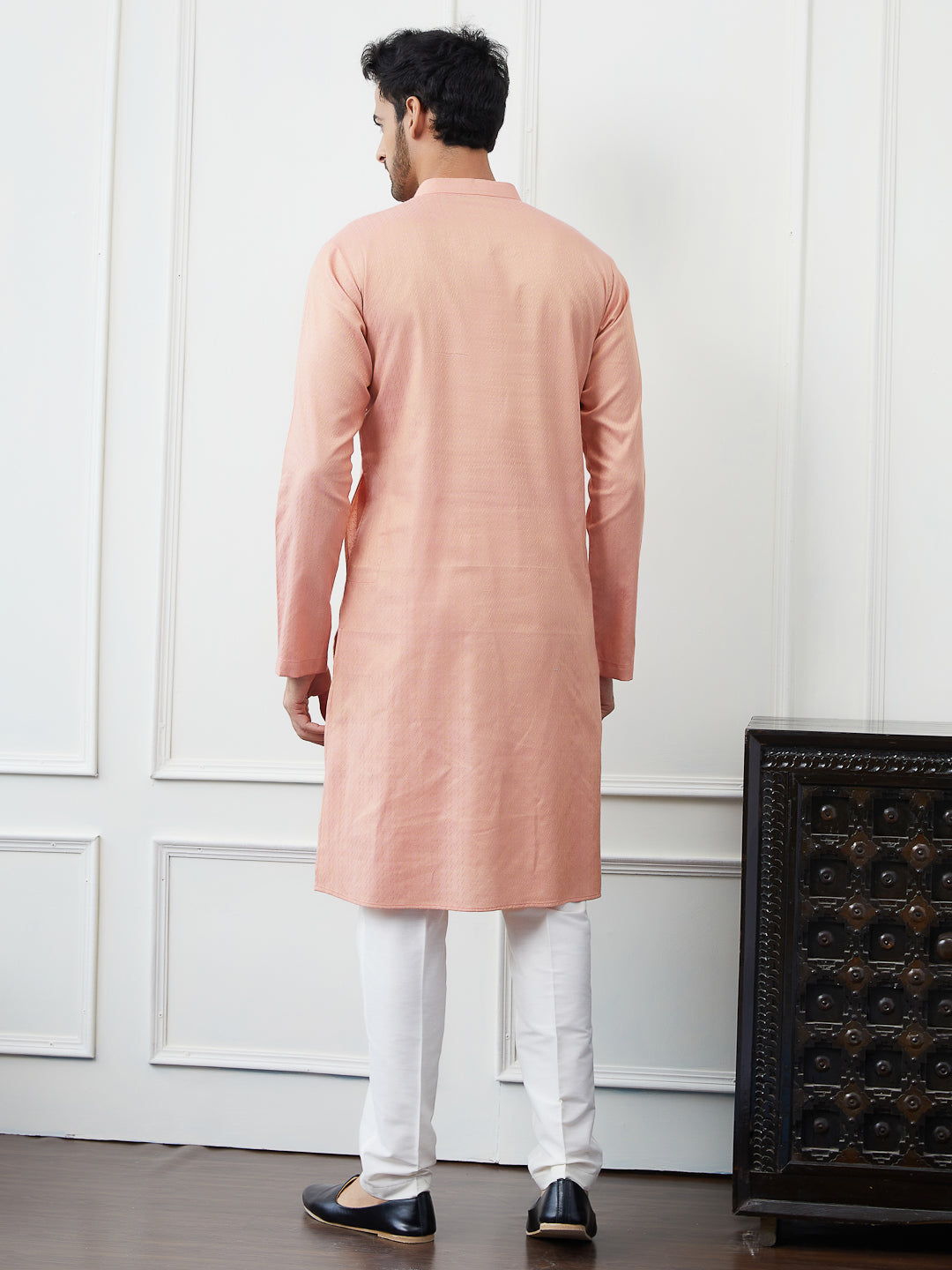 Embroidered Sequin and Thread Worked Pure Cotton Straight Kurta