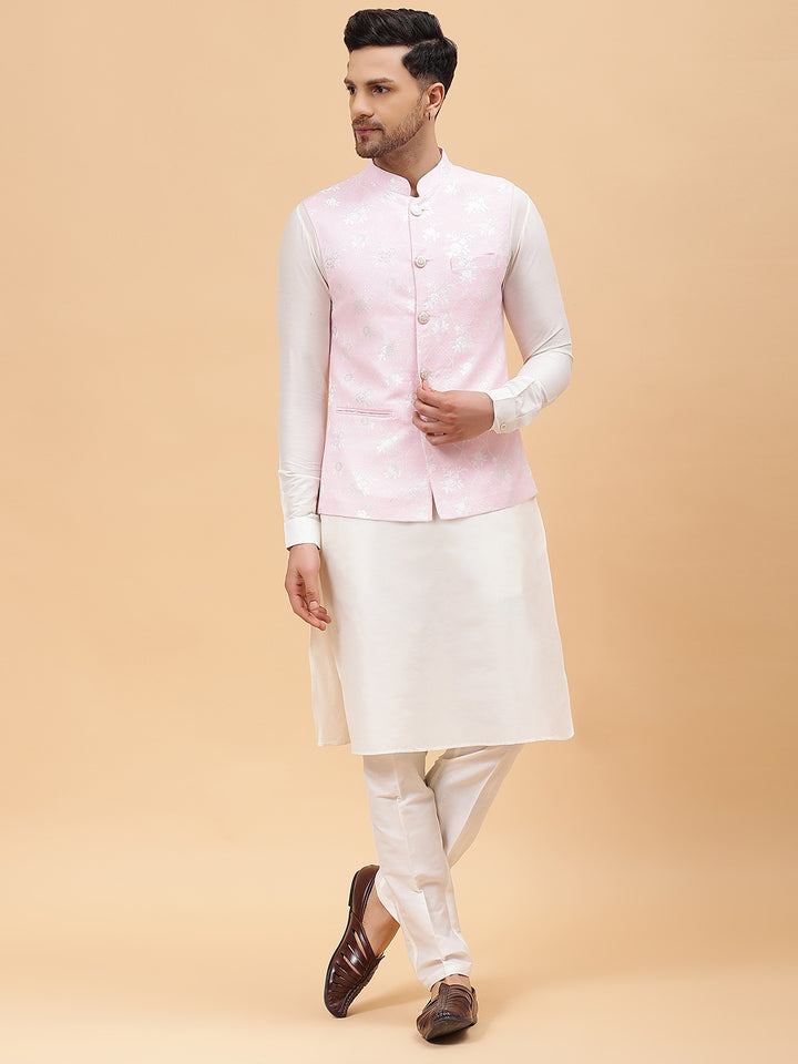 Woven Jacquard Nehru Jacket