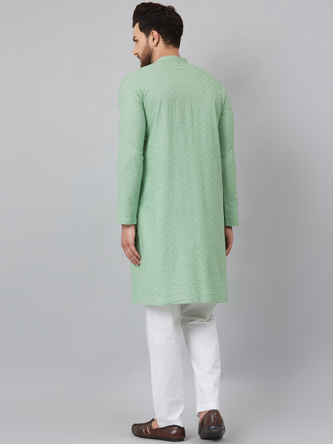 Chikankari Embroidered Straight kurta with Pyjama