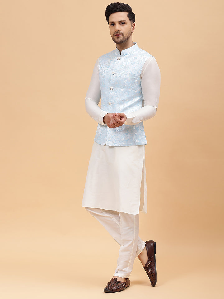 Woven Jacquard Nehru Jacket