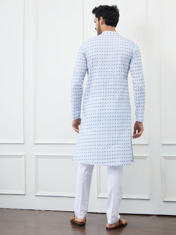 Embroidered Pure Cotton Straight Kurta