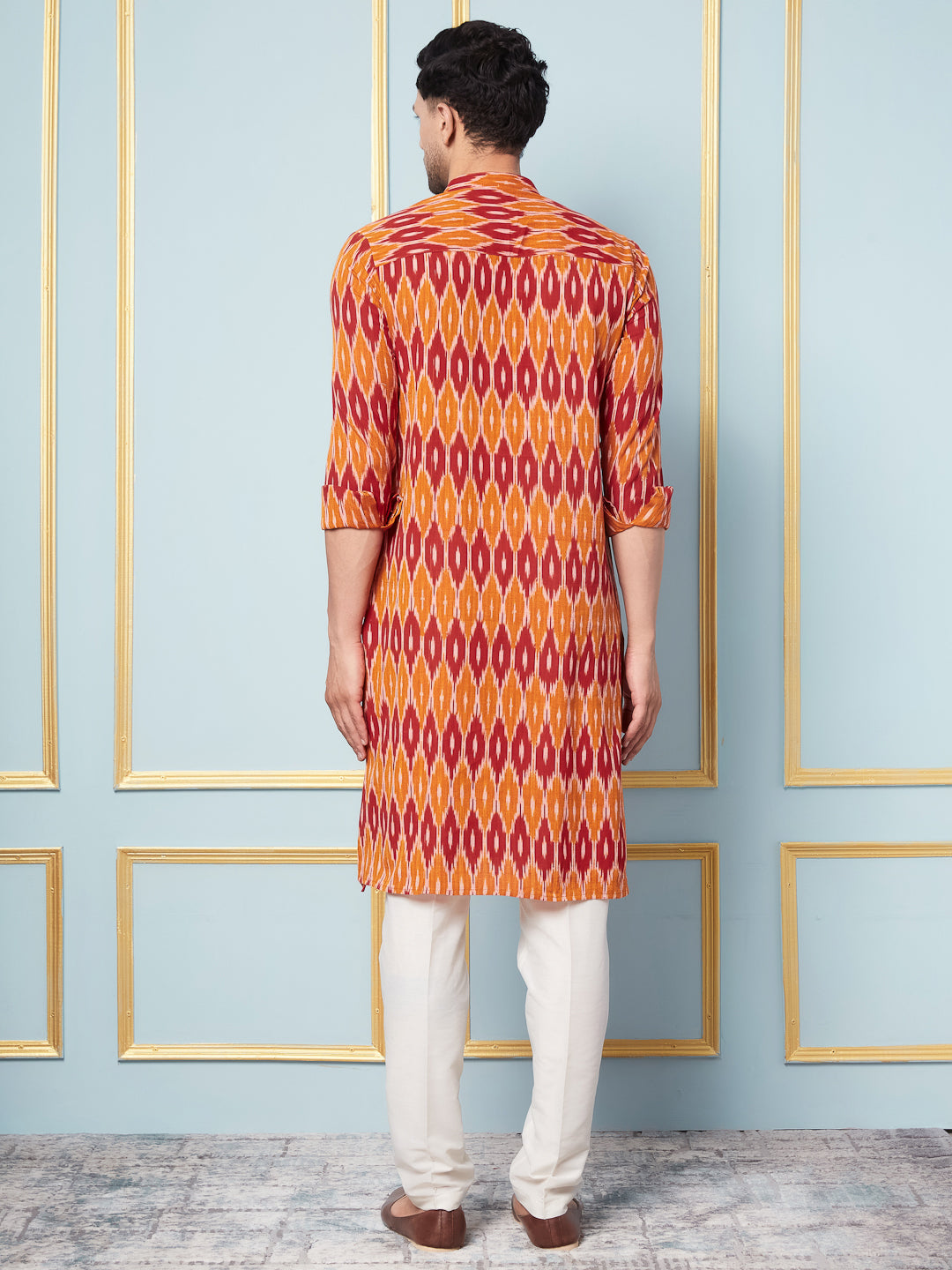 Ikat Printed Cotton Kurta